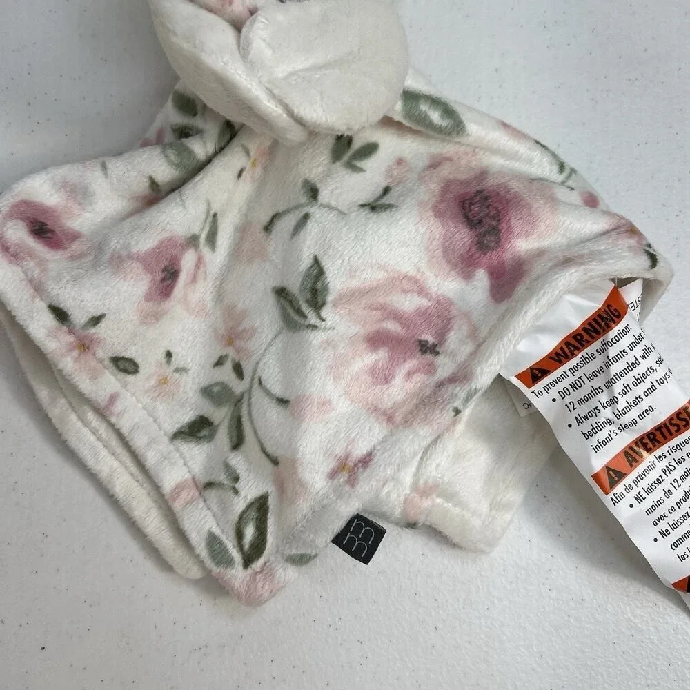Modern‎ Moments Lamb Lovey Security Blanket Pink White Girl Floral Plush 12